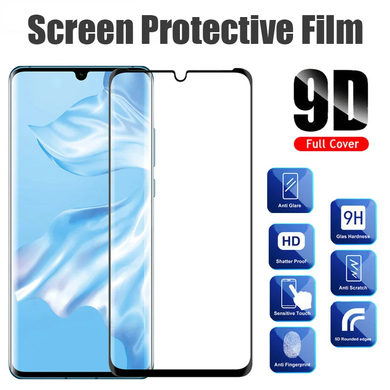 9D полностью изогнутое закаленное стекло для huawei P30 P20 Pro P10 Lite Защитная пленка