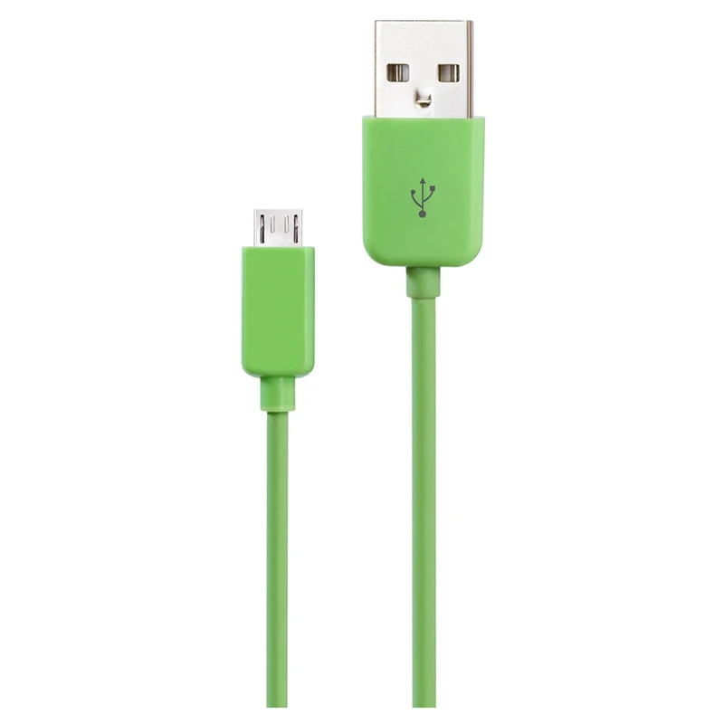 AAAE топ-2 шт 1 м Мини USB зарядное устройство зарядный кабель синхронизации данных для samsung Galaxy S2 S3 S4, красный и зеленый