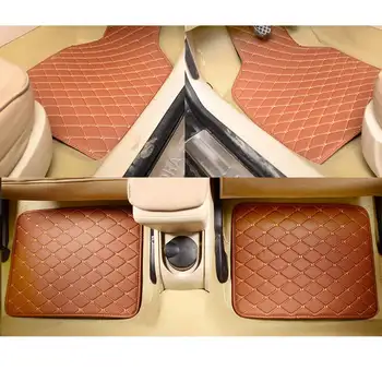 

4pcs/set Flash Mat Leather Car Floor Mats Universal Auto Carpet Floor Liner Left Driving Premium Foot Pad for Mercedes for BMW