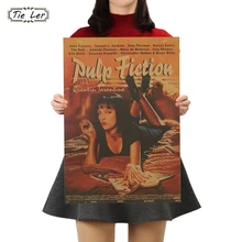 TIE LER Pulp фантастика ретро ностальгия классический старый фильм плакат крафт настенная бумажная наклейка
