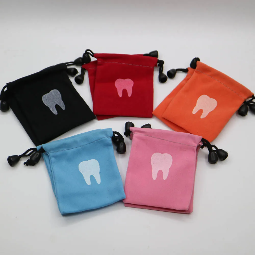 10pcs Dental clinic gift Deciduous teeth storage bag baby primary teeth