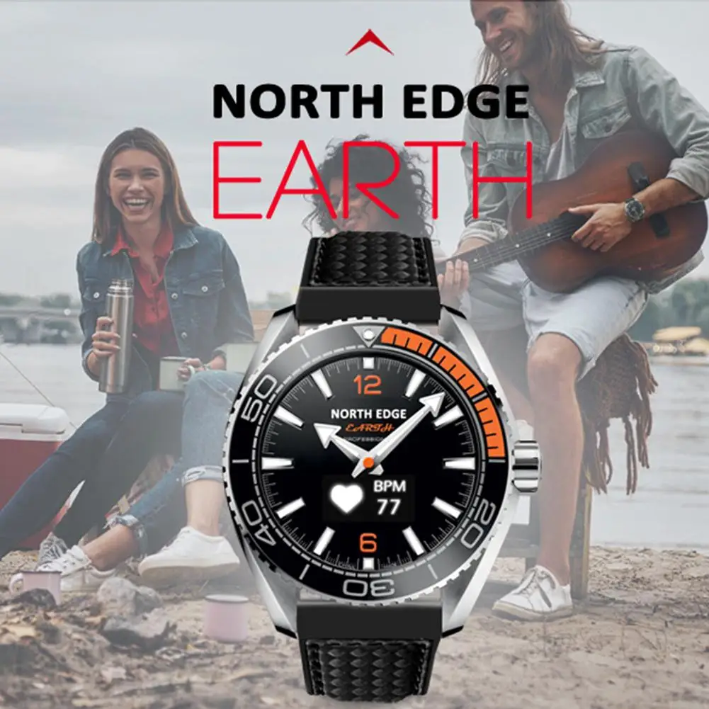 

North Edge Sports Bluetooth Watch Remote Camera Heart Rate Blood Pressure Health Monitor Smart Bracelet Outdoor Fitness Tracker