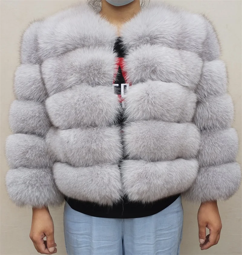 BEIZIRU натуральное меховое пальто из натурального Лисьего меха, зимняя теплая Модная Кожаная шуба из натурального меха, пальто из натуральной кожи, стиль