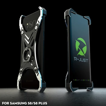 

R-just Case For Samsung S8 Plus Case Armor Metal Tough Ring Holder Cover Case For Samsung Galaxy S8 Plus S8 Note 8 S7 Edge Case