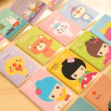 Mini Lovely Cartoon Notebook Diary Book Small Notepad Copy Exquisite Gift Office Supplies Soft Copy Stationery alicia 24 copy mixed display