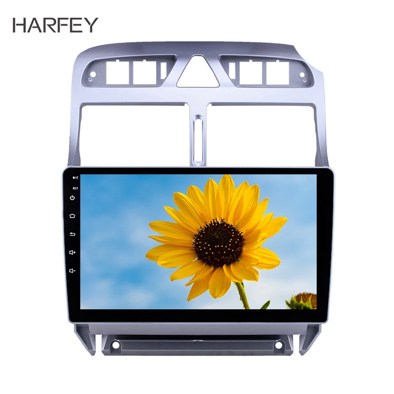 Автомобильный мультимедийный плеер Harfey 2din 9 дюймов GPS Navi Android 8 1 аудио для Peugeot 307