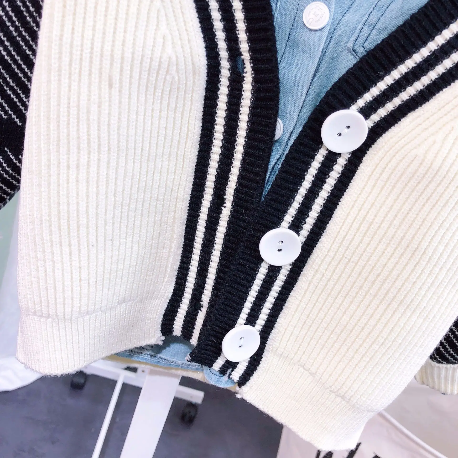 boys sweater Autumn fashion striped cotton kids sweaters casual outdoor baby top clothes suit for 2~7yrs