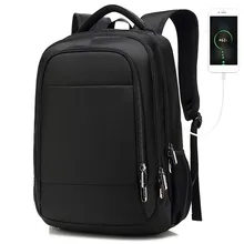 Противоугонная сумка, мужской рюкзак для ноутбука, чехол, сумка, водонепроницаемая, USB зарядка, порт, школьная сумка, походная дорожная сумка, одноцветная школьная сумка