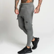 Мужские спортивные штаны для бега, спортивные хлопковые обтягивающие спортивные штаны, осенние мужские спортивные брюки для фитнеса, Брендовые спортивные брюки