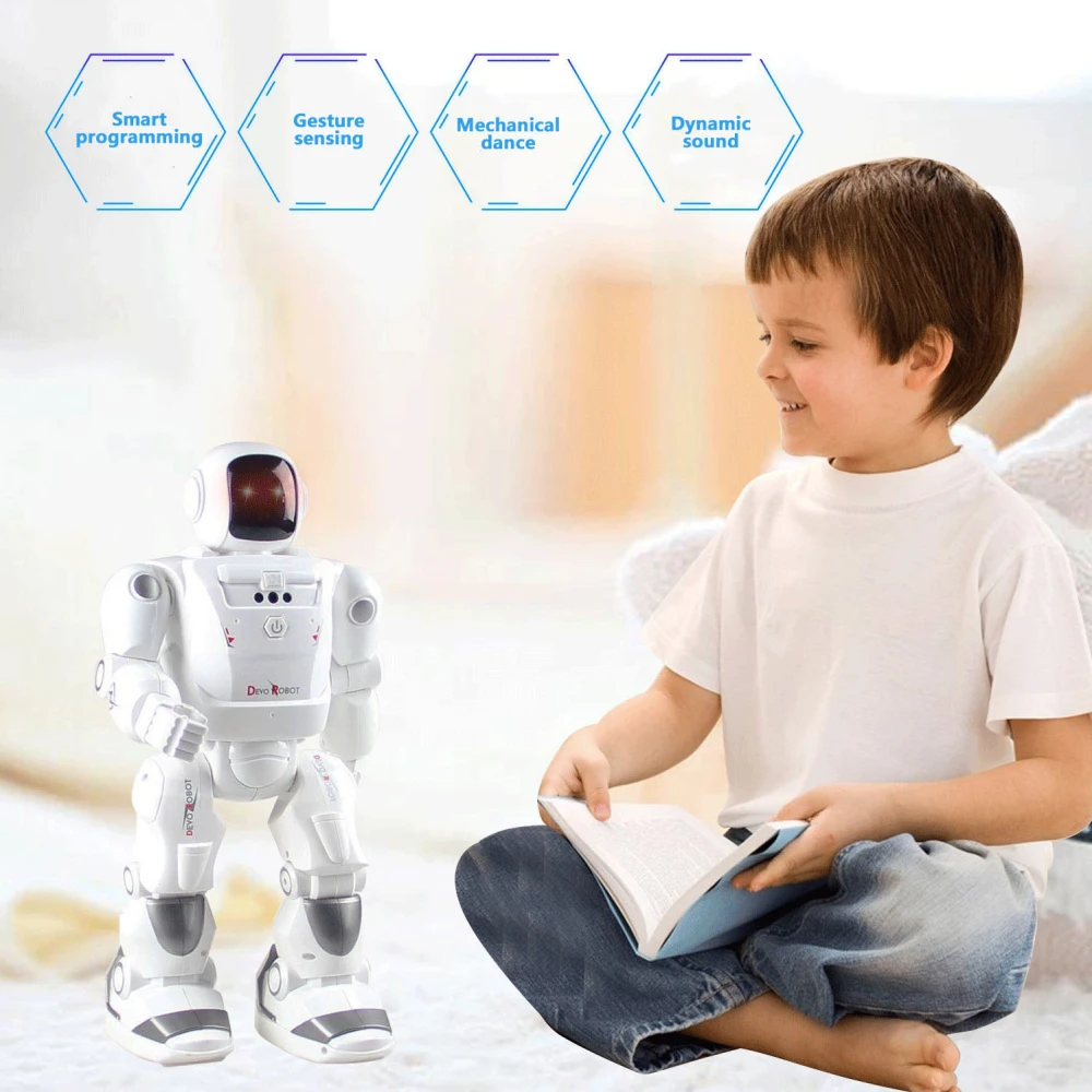 Intelligent Infrared Remote Control Induction Robot Programming One Click Demo Walk Glide Switch Dancing Puzzle Education RC Toy 6