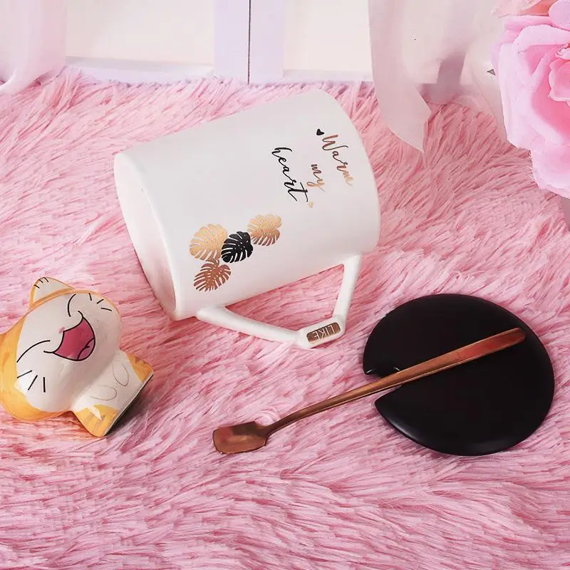 Mok tea Tazzine Caffe Tazze Colazione бутылка для воды аксессуары забавные Taza ceramic a Xicara Caneca керамическая кружка для путешествия кофейная чашка - Цвет: Number 19