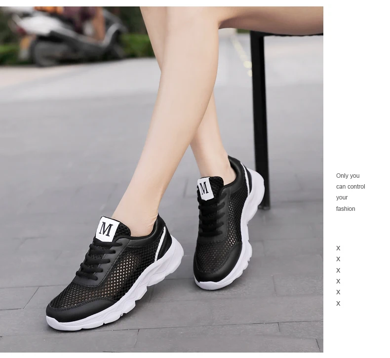 Женская теннисная обувь; дышащая амортизация; резиновые женские кроссовки; сверхлегкие удобные спортивные кроссовки на плоской подошве; Mujer Zapatos De Tenis 1