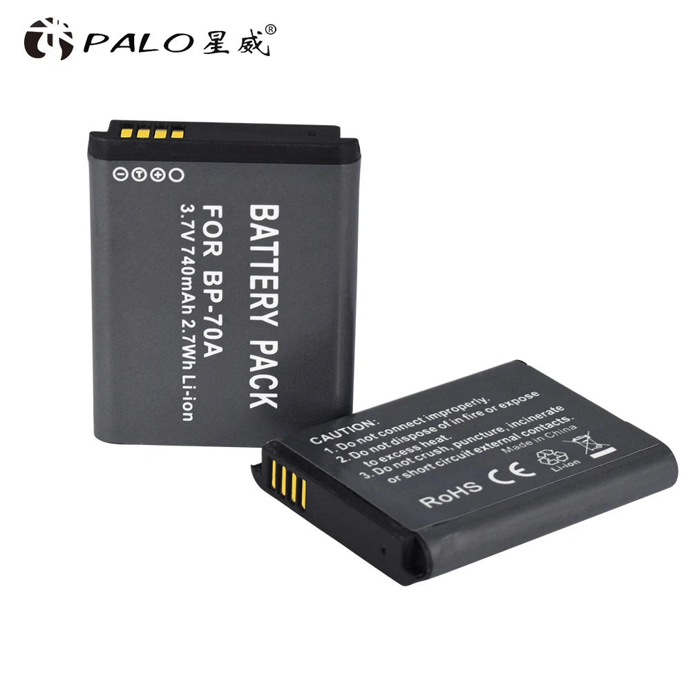 PALO 8 [шт 740mAh BP-70A BP 70A BP70A аккумуляторная батарея камеры для samsung ES65 ES70 TL105 TL110 PL100 камера SLB-70A батарея