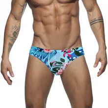 Мужская одежда для плавания, сексуальные плавки пуш-ап с низкой талией, модные плавки с цветочным принтом, шорты для пляжа, купальные шорты