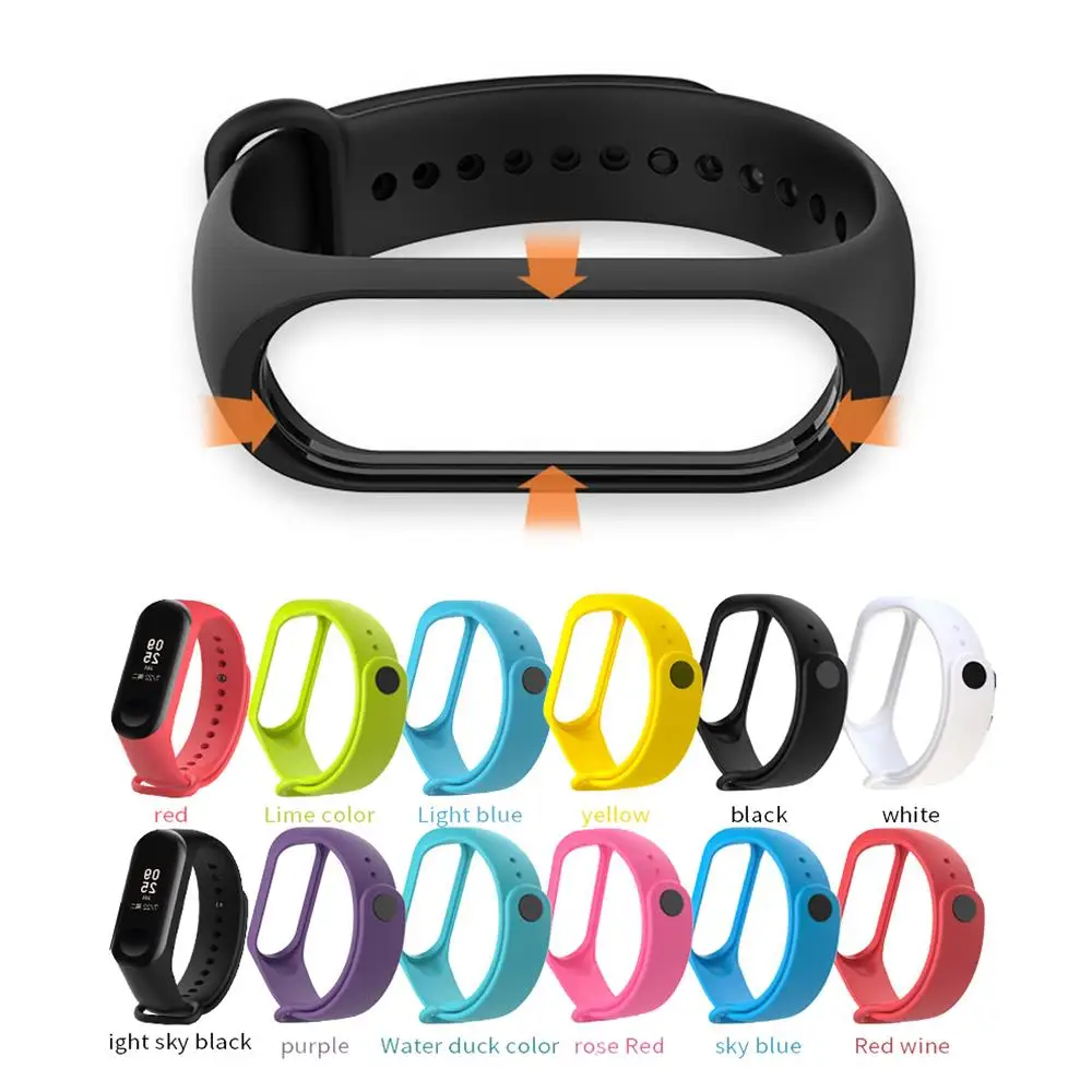 Оригинальный браслет Mi Band 3 водонепроницаемый для Xiaomi силиконовые спортивные