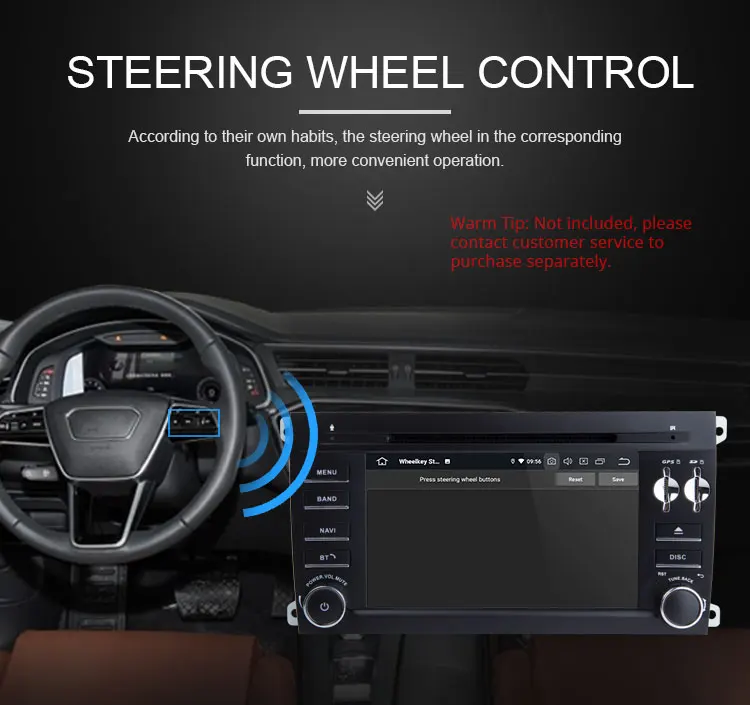 Perfect TOPBSNA Android 9.0 Car DVD Player for Porsche Cayenne 2003-2010 GPS Navigation 2 Din Car Radio Multimedia Wifi Stereo RDS Audio 10