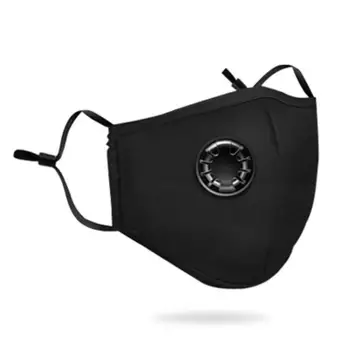 

Reusable Face Mask with Breathing Valve with 2 Filters - Black