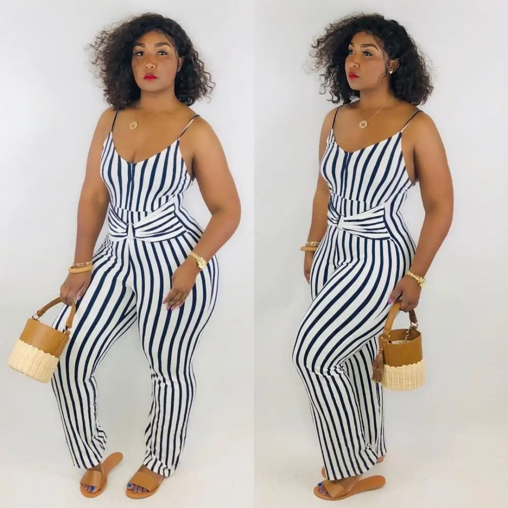 Basic Bodycon Jumpsuit for Womens Clothing Fitness Rompers 2021 Y2K Activity Streetwear Overalls Striped Suspender Jumpsuit