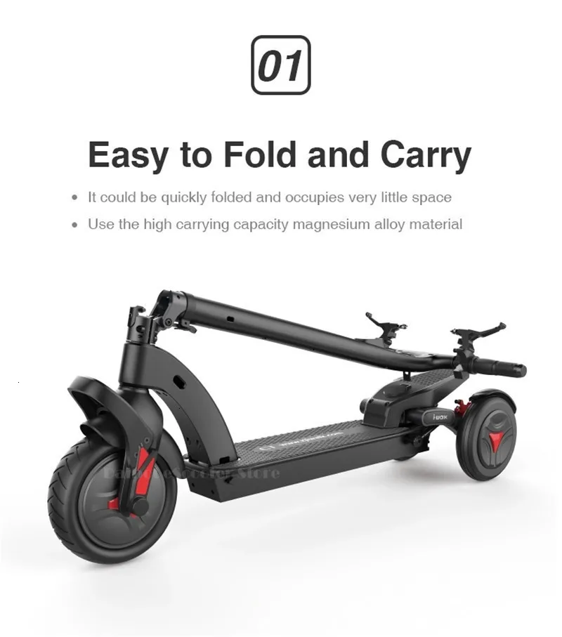 Three Wheel Foldable Electric Scooter 48V 350W E Scooter Stand Up Adult Kick Scooter With Seat                                   (9)