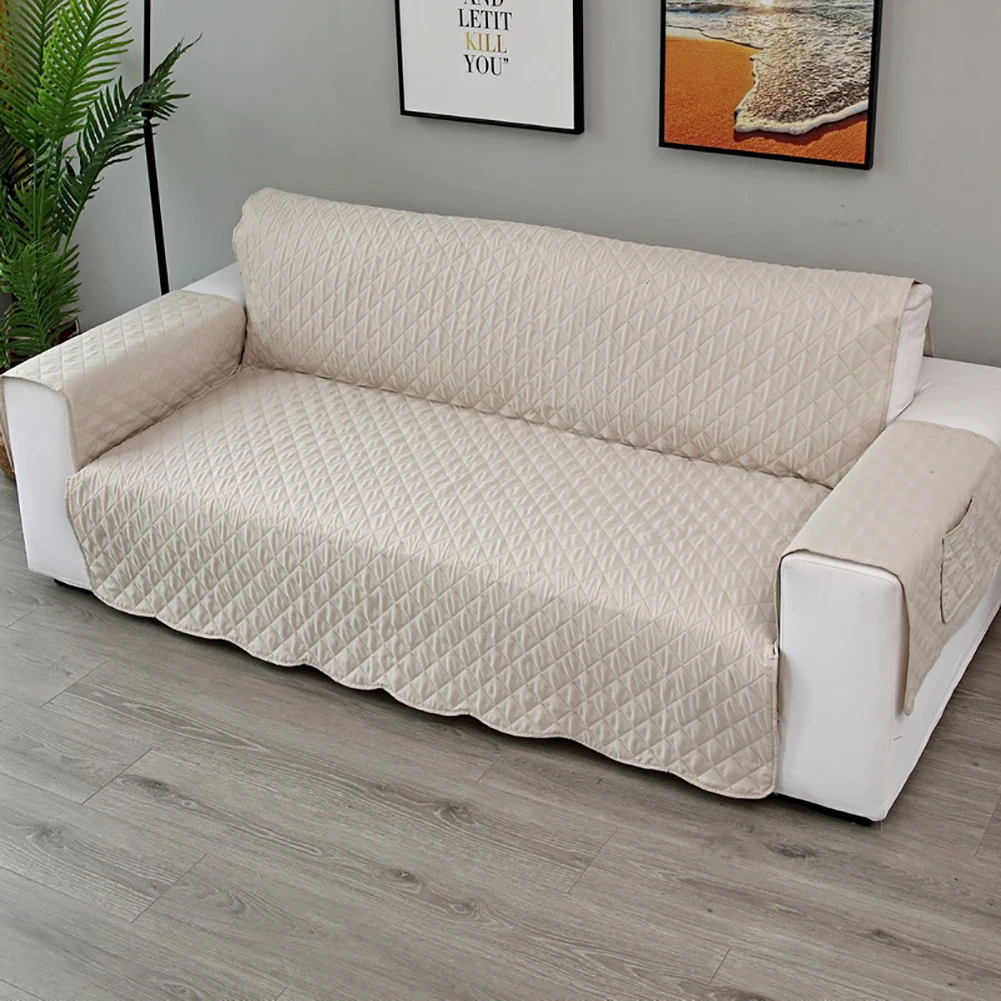 buy Furniture Sleeve Pet Protector Home Decor One Piece Dustproof With Pockets Washable Sofa Cover Living Room Hotel Anti Slip Kids