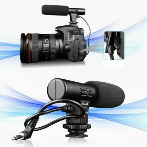 JINTU Professional Shotgun Condenser Camera Microphone for Canon EOS 1300D  4000D 200D 80D 70D 60D 700D 600D 100D T6i T6s T4i T5i - AliExpress