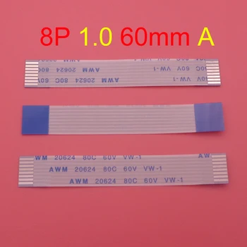 

30pcs/lot New FFC FPC flat flexible cable 1.0mm pitch 8 pin Forward Length 60mm Ribbon 8pin Flex Cable 20624 80c 60v vw-1