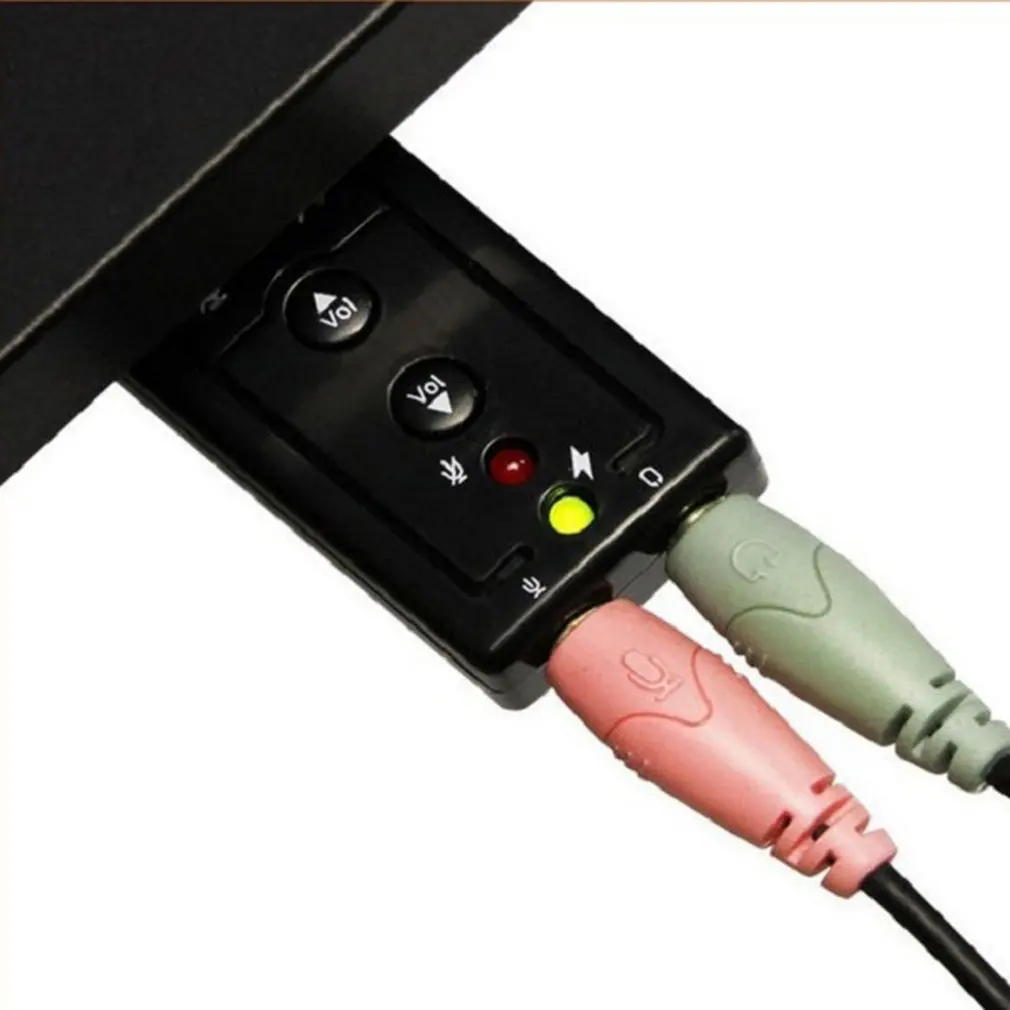 7,1 Внешняя USB звуковая карта USB к разъему 3,5 мм Наушники Цифровой микрофонный аудио, адаптер Звуковая карта для Mac