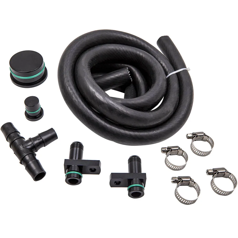 

New PCV Reroute Kit w/ 8 feet Hose&Resonator Plug For GM 6.6L Duramax LLY LBZ 2004-2010