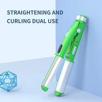 

Hair Curling Iron Hair Curler and Straightener 2 in 1 Ceramic Plates Hair Straight Styler Curling Wand Hair Styling Tools