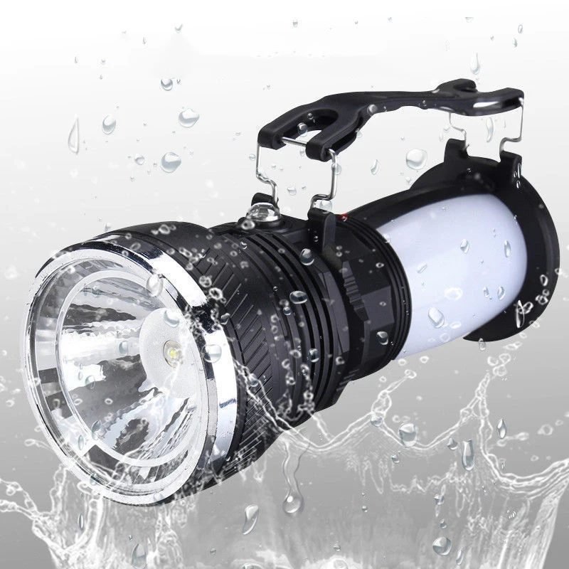 

Solar Power Rechargeable Battery LED Flashlight Camping Tent Light Lantern Lamp With US plug