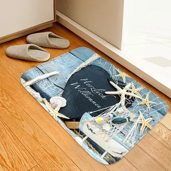 

Christmas Christmas Lights Castles Mat Christmas Mat Festive Atmosphere Flannel Prints Non-skid Absorbent Mats Home Decor