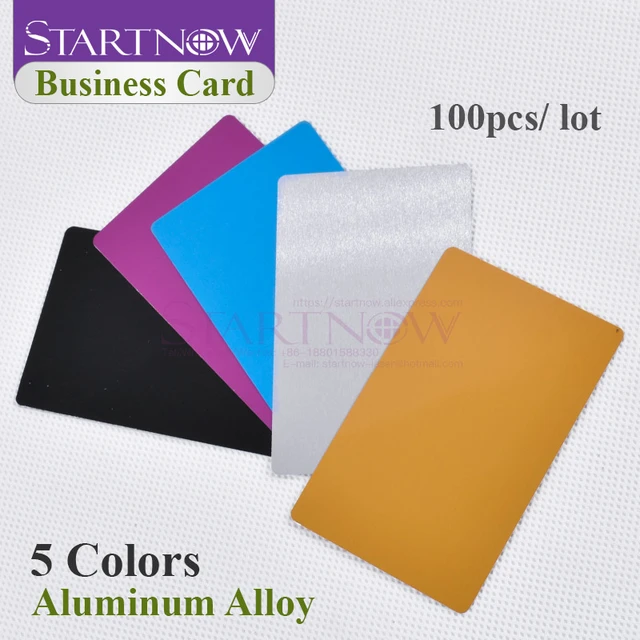 100 Pcs Blank Metal Business Card 0.45mm Thickness Aluminum Alloy Blanks  Card DIY Laser Printing - AliExpress
