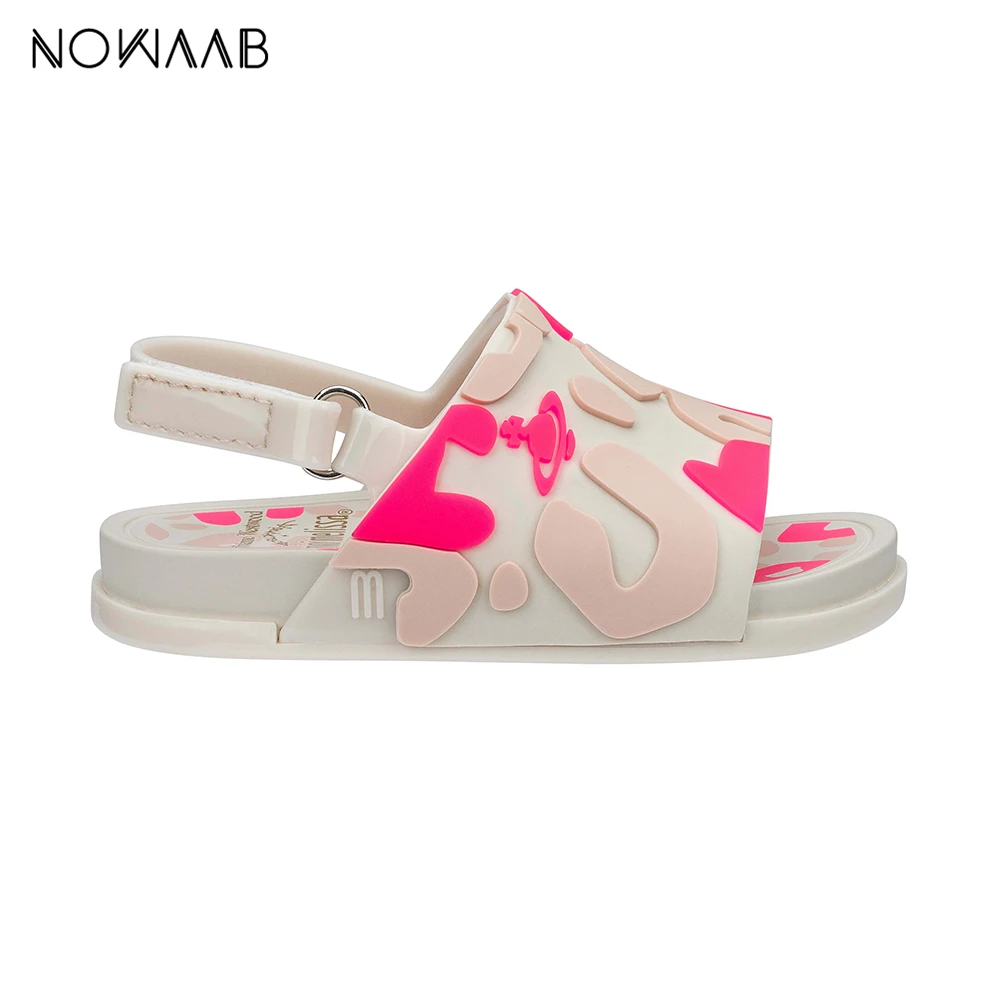 Пляжные сандалии Mini Melissa прозрачная обувь для мальчиков и девочек Нескользящие
