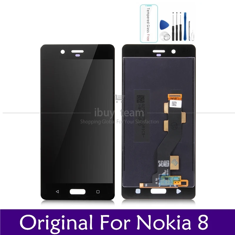 Экран для Nokia 8, ЖК-дисплей, сенсорный экран, панель, 5,3 дюймов, для Nokia8, ЖК-дигитайзер, сборка, замена, запасные части