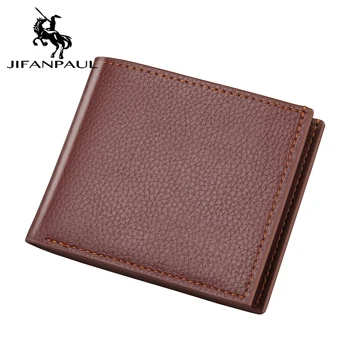

JIFANPAUL 2020 new men's short wallet business ticket wallet wallet solid color wallet ultra-thin men's wallet