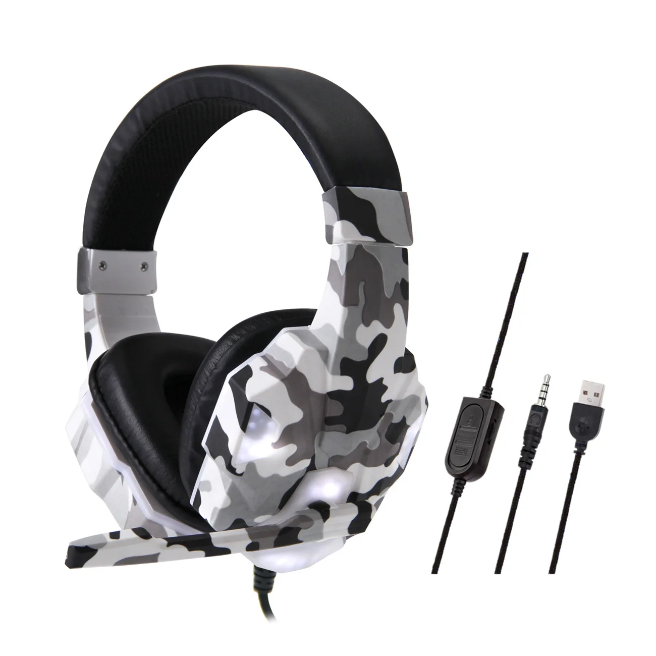 

Wired Gaming Headset With Mic 3D Stereo Sound Headphone LED Light Professional Computer Headset For PS4 For Xbox One For Switch