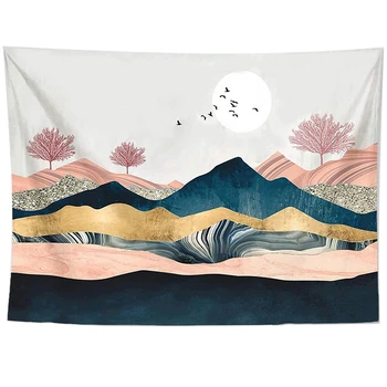 

Sunset Tapestry, Nature Landscape Tapestry, Wall Hanging Type of Bedroom and Living Room Dormitory150X130cm