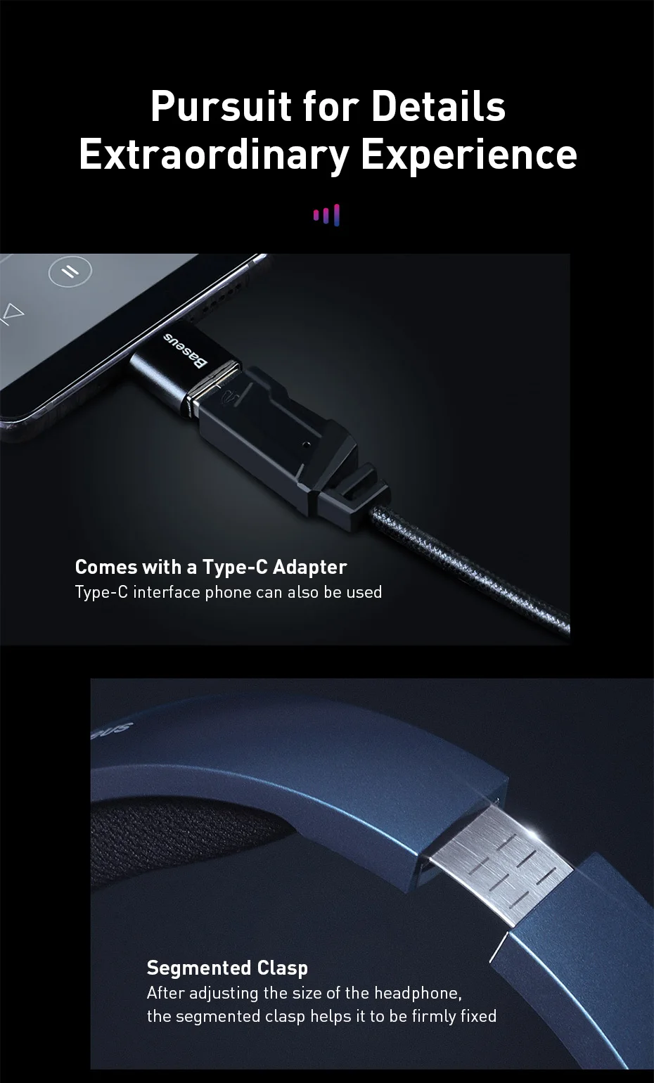 Baseus D05, проводная гарнитура, наушники с громкой связью, 3D звук, игровые стерео USB наушники с микрофоном для ПК, мобильного телефона