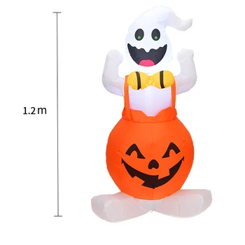 

Halloween Inflatable Blow up Ghost Pumpkin with LED Light 1.2m for Outdoor Yard Decor pumpkin air mold BDF99