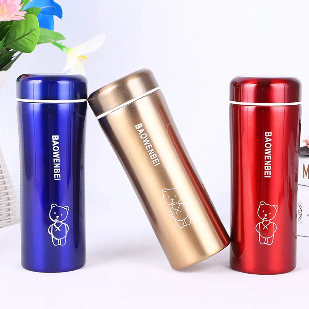 

Cartoon Bear Water Cup Students Insulated Stainless Steel Bottle-Style Business Gift Cup Advertising Cup Logo