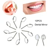 10 unids/set espejo Dental Para Boca Reflector dentista en acero inoxidable espejo Dental para boca utensilio para cuidado bucal Kit ► Foto 2/6