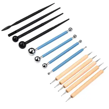 

13 Piece Ball pen Dotting Tools Clay Pottery Modeling Set Rock Painting Kit