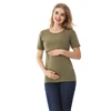 Mommy Nursing T-shirt Maternity Tops Breastfeeding Clothes Short Sleeve Cotton Shirt Lactation Blouse Big Size S-XXL 6