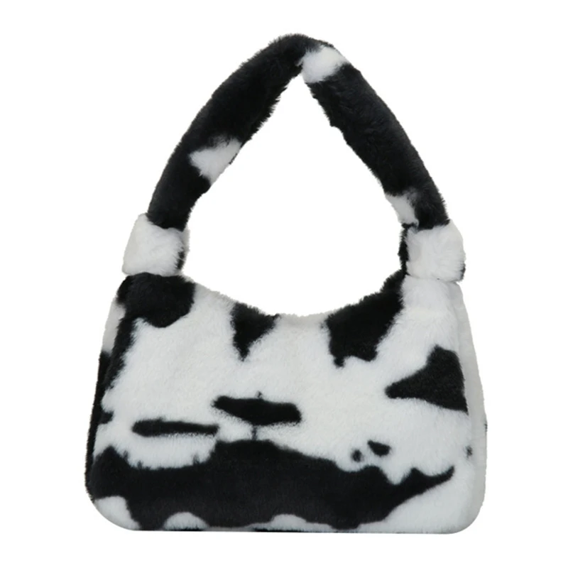 fluffy zebra bag