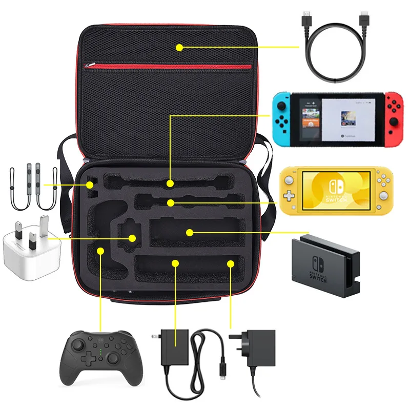 Для nintendo Switch и kingd Switch Lite Mini консоль для переноски сумка для хранения Чехол жесткий защитный чехол большой размер