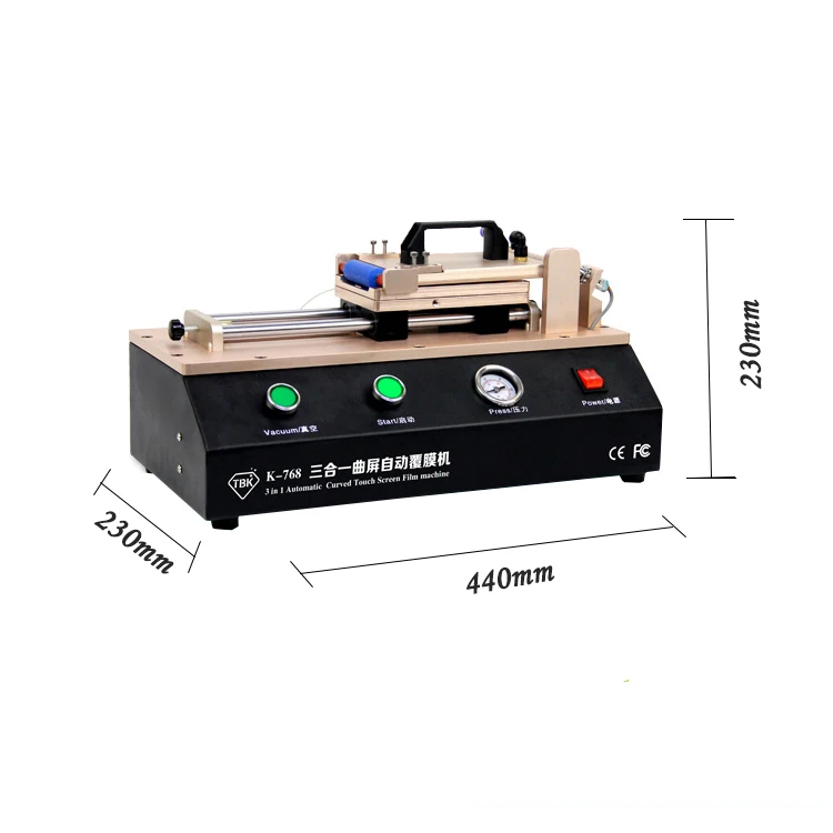 TBK-768 auto curved touch screen OCA film fitting machine for S6 S7 edge plus fitting machine for curved screen