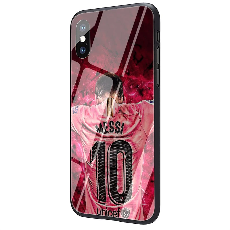 G10 Lionel messi чехол из закаленного стекла для телефона для iphone 5 5S 6 6S 7 8 Plus X XR XS 11 pro Max - Цвет: G10