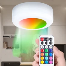 Пульт дистанционного управления шкаф светильник сенсорный Сенсор шкаф RGB лампы Батарея приведенный в действие ночной Светильник s для спальни, гостиной, спальни, кухни, светильник Инж