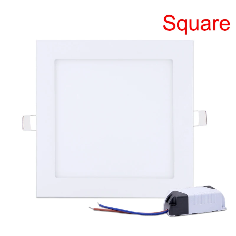 LED Ultra thin Downlight lamp 24W 18W 12W 9W 6W 3W AC110V 220V led ceiling recessed grid downlight slim round square panel light ceiling lights for living room Downlights