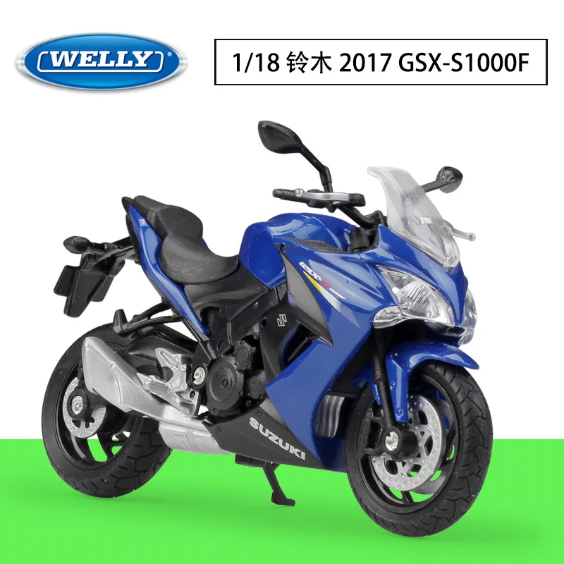 2017GSX-S1000F WELLY 1/18 соотношение kawasaki/Honda/suzuki/triumph/Augusta/apulia/Norton имитация сплава мотоцикл День рождения/Рождественский подарок - Цвет: 2017GSX-S1000F